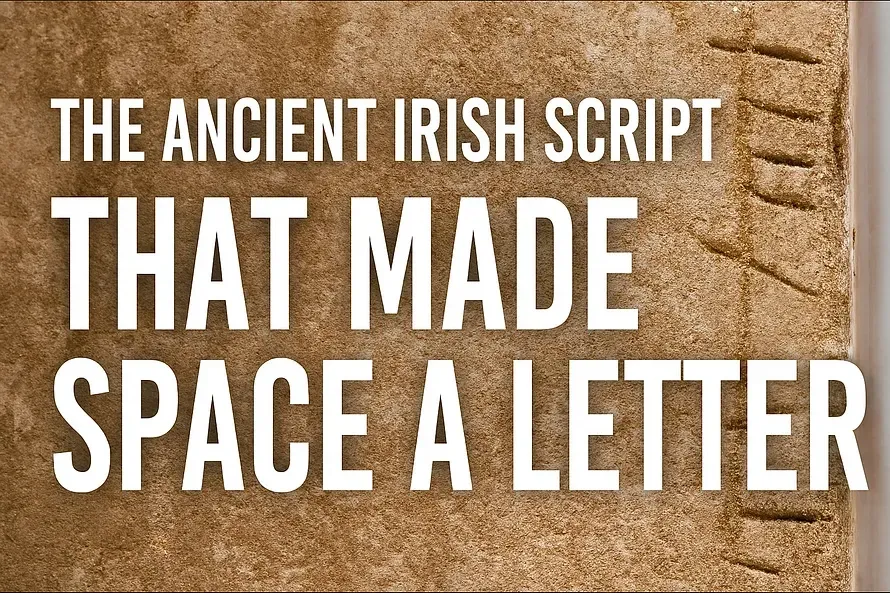 Ogham inscription showing the space mark character