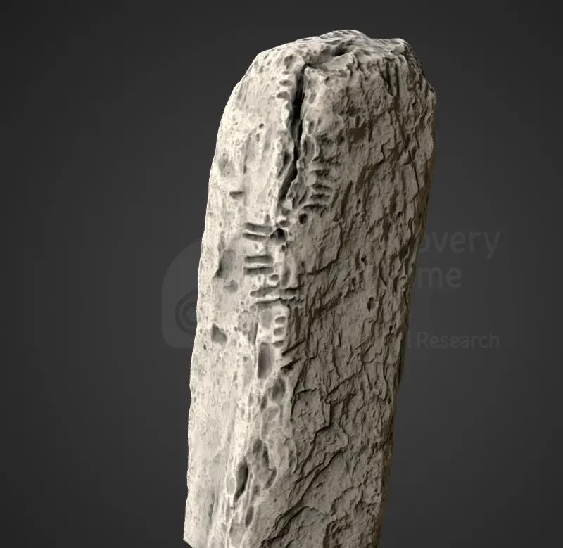 3D digital model of a Mayo Ogham stone
